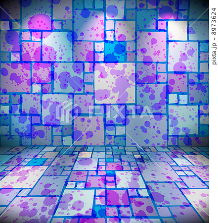 Room with stained squares ornament Room with stained squares ornament 8973624