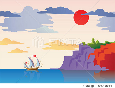 Sea landscape with ship Sea landscape with ship 8973644