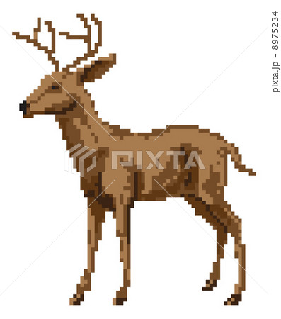 Pixel art deer illustration 8975234