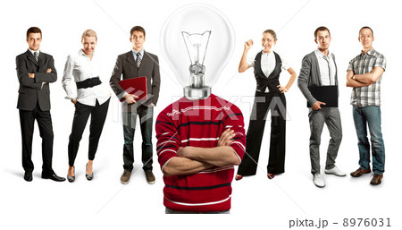 Business Team With Lamp Head 8976031