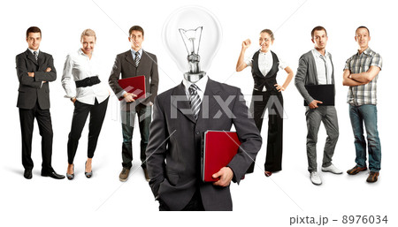 Business Team With Lamp Head 8976034
