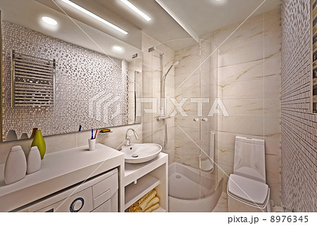 Modern interior of bathroom 8976345