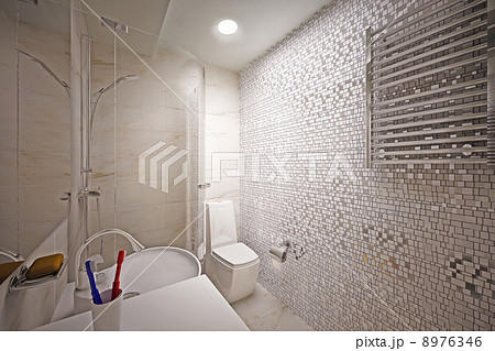 Modern interior of bathroom 8976346