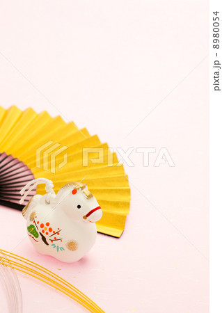 午　金扇子と水引 8980054