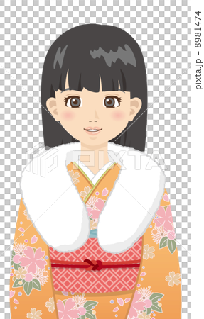 和服新年女性和服無袖連衣裙成人 8981474