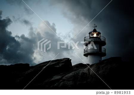 Working Lighthouse at Bad Weather Working Lighthouse at Bad Weather 8981933