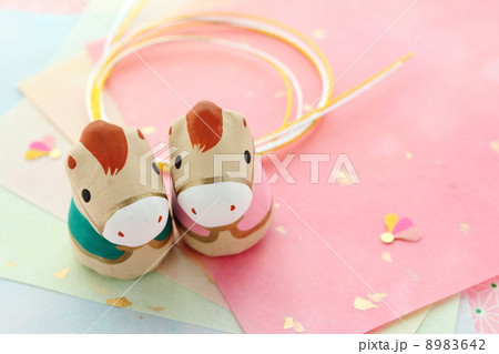 年賀　２０１４　午年　かわいい和風 8983642