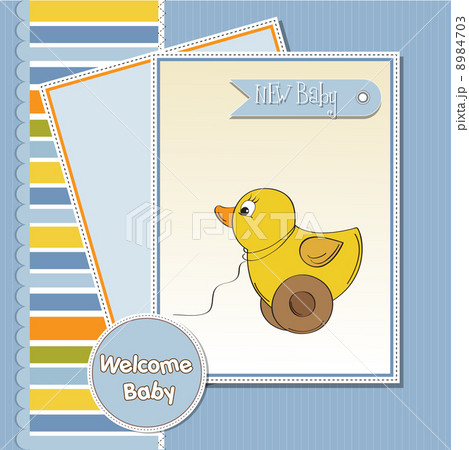 welcome card with duck toy 8984703