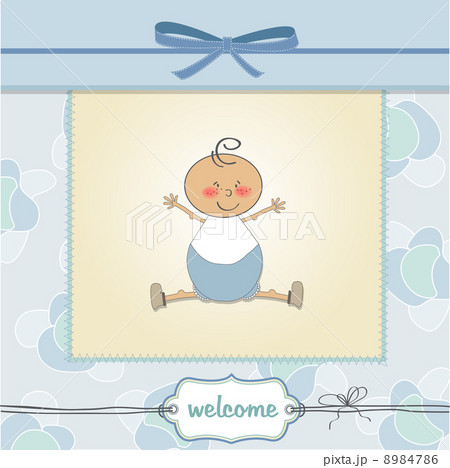 delicate baby boy shower card 8984786