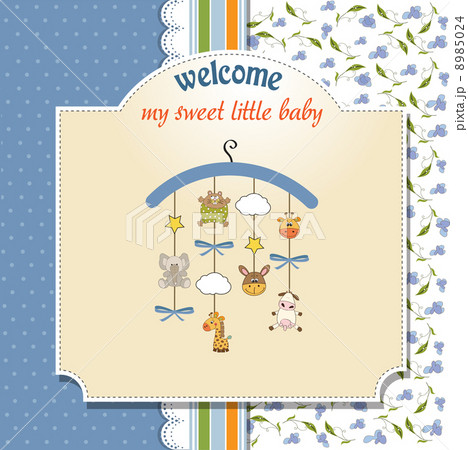 Welcome Baby Announcement Cardのイラスト素材