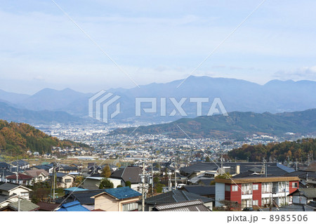 別所温泉から塩田平を臨む 8985506