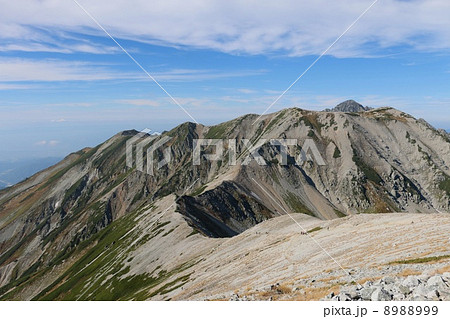 真砂岳から望む真砂乗越・別山・北峰 8988999