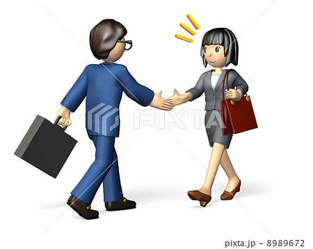 握手する男女のビジネスパートナー 8989672