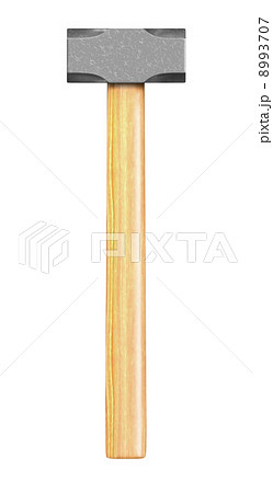 Metal sledge hammer isolated, front view 8993707