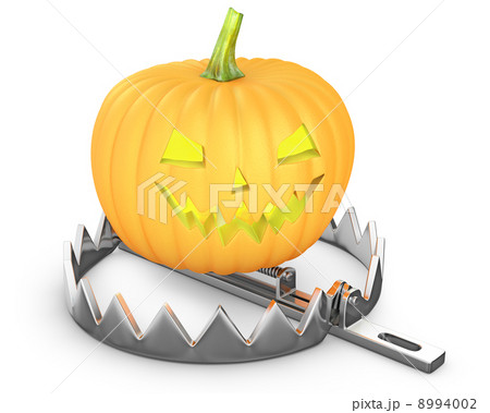 Pumpkin jack lantern in a bear trap Pumpkin jack lantern in a bear trap 8994002