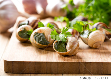 escargots with parsley 8994811
