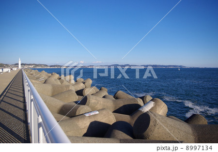 江ノ島の防波堤 8997134