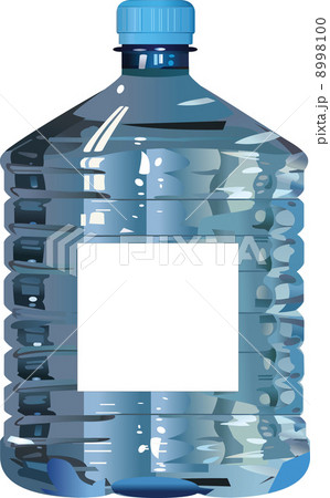 Big blue plastic bottle of water. 8998100