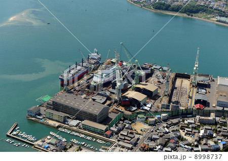 尾道の造船所を空撮 8998737