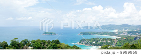 Panorama Aerial view of tropical beach Panorama Aerial view of tropical beach 8999969