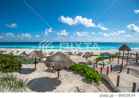 Dolphin Beach panorama, Cancun, Mexico 9003634