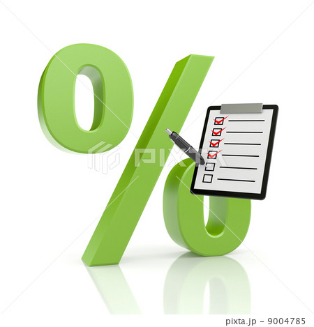 Percent symbol with clipboard 9004785