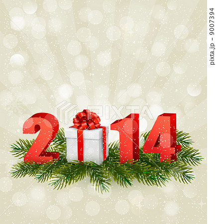 Happy new year 2014! New year design template. Vector illustrati 9007394