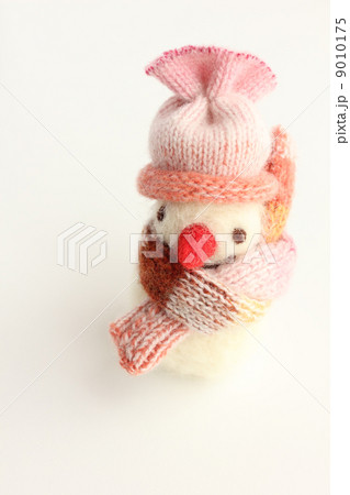 ニードルフェルトの手作り雪だるま(縦 右上) ニードルフェルトの手作り雪だるま(縦 右上) 9010175