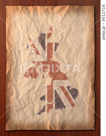 vintage UK map on paper craft 9012718