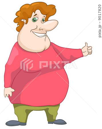 Cheerful Chubby Man 9017820