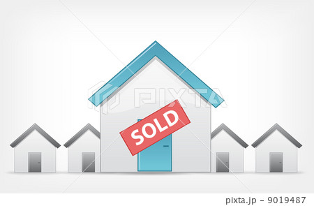 Sold Home. Vector EPS 10. 9019487