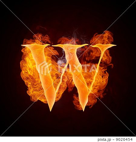 Fire Swirl Letter W 9020454