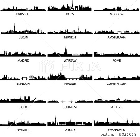 European City Skylinesのイラスト素材