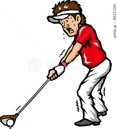 ゴルフスウィングのイラスト素材