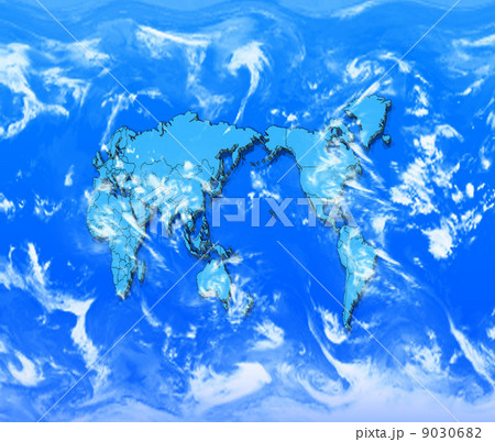 雲の世界地図／地球の環境地図 9030682