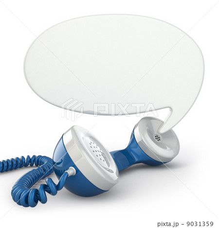 Telephone receiver and speech bubble. 9031359