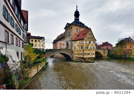 Famous half-timbered house in Bamberg, Germany. Famous half-timbered house in Bamberg, Germany. 9031394