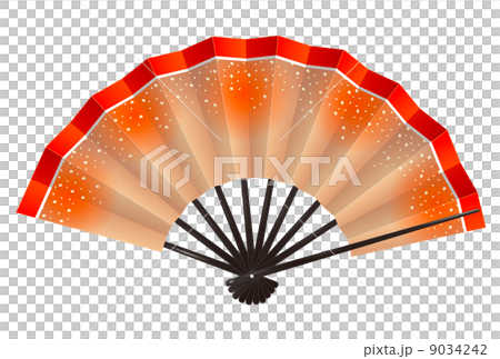扇子_01 赤 9034242