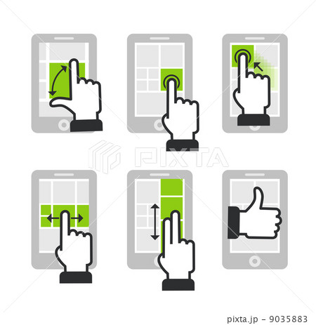 Guide with basic gestures to work with modern gadgets 9035883