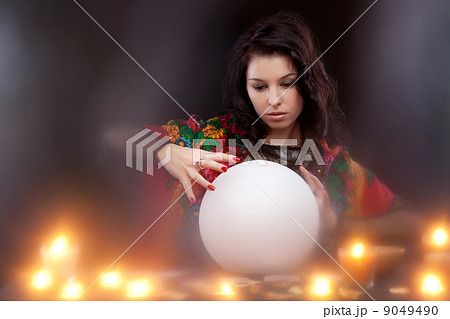 Witch with magic crystal ball Witch with magic crystal ball 9049490