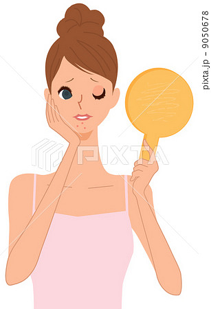 あごニキビに悩む女性 9050678