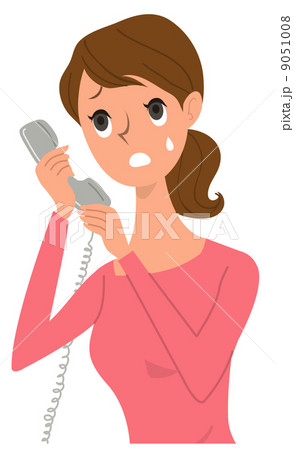電話をとる若い女性 9051008