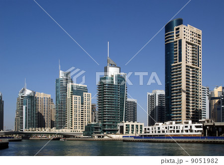 Modern skyscrapers, Dubai Marina, Dubai, United Arab Emirates Modern skyscrapers, Dubai Marina, Dubai, United Arab Emirates 9051982