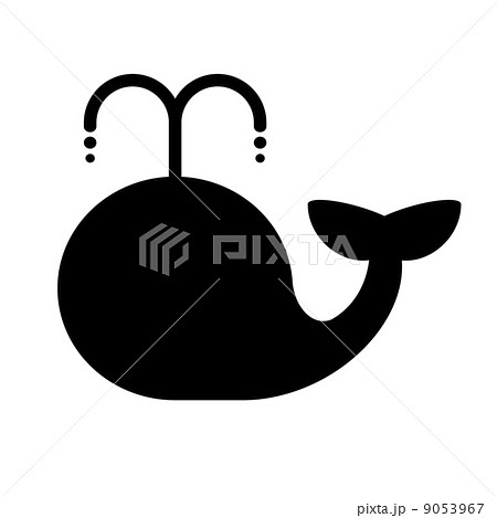 クジラのシルエットのイラスト素材