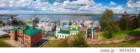 Nizhny Novgorod and Junction of Oka river with Volga River Nizhny Novgorod and Junction of Oka river with Volga River 9054241