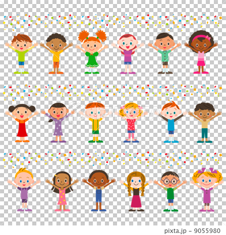 Banzai with children in the world 9055980