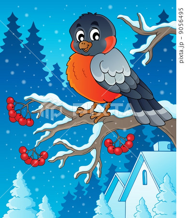 Winter bird theme image 1 9056495