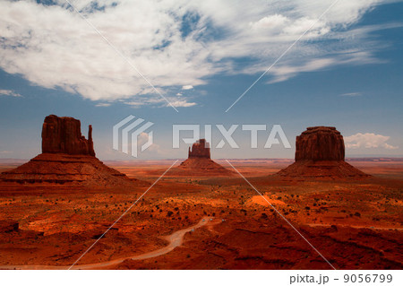 Peaks of rock formations in the Navajo Park of Monument Valley Utah Peaks of rock formations in the Navajo Park of Monument Valley Utah 9056799