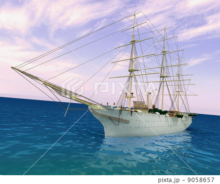 the ship is at sea in good weather 9058657