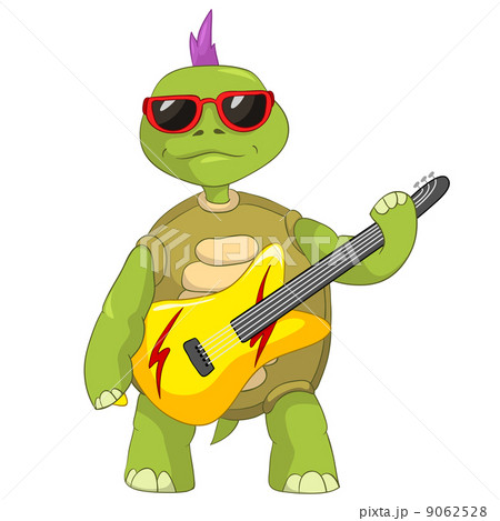 Funny Turtle. Rock Star. 9062528